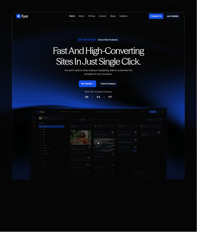 Fyzz Framer template preview