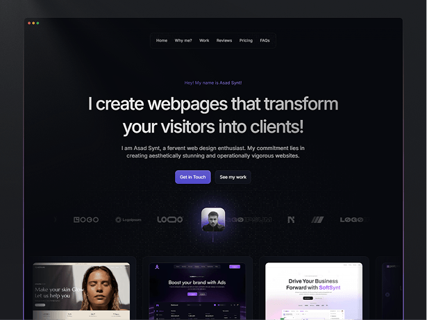 PortSynt template screenshot 1